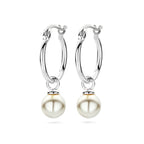 oorringen synth. parel 27 mm zilver gerhodineerd