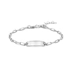Gravurarmband 16 + 2 cm Platte 5,0 mm Silber rhodiniert