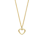 Halskette Herz 41 - 43 - 45 cm 14K Gelbgold