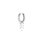 oorring sterrenbeeld per stuk 13 mm zilver gerhodineerd
