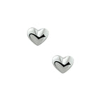 Ohrstecker Herz silber weiß