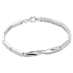 Armband Zirkonia 18,5 cm Silber rhodiniert