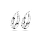 oorringen gediamanteerd 7,0 mm zilver gerhodineerd