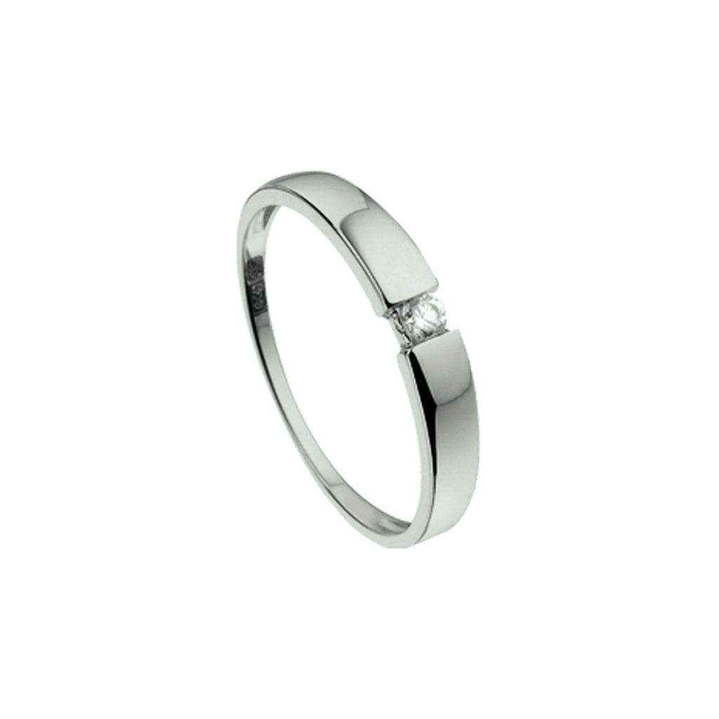 Ring Zirkonia 14K Weißgold