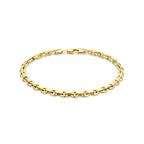 Armband Ankerkette massiv 4,5 mm 19 cm Silgold (gelb mit Silberkern)