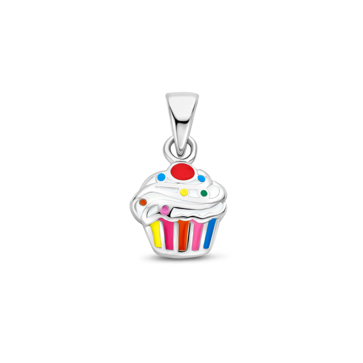 Anhänger Cupcake 11 mm Silber rhodiniert