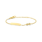 Gravurarmband Infinity Zirkonia 11 - 13 cm 14K Gelbgold