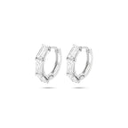 klapoorringen zirkonia 15,5 mm zilver gerhodineerd