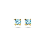 Ohrstecker Blautopas 14K Gelbgold