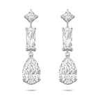 Ohrhänger Zirkonia 35 mm silber rhodiniert