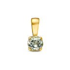 hanger groen amethist 9 mm 14K geelgoud - rond
