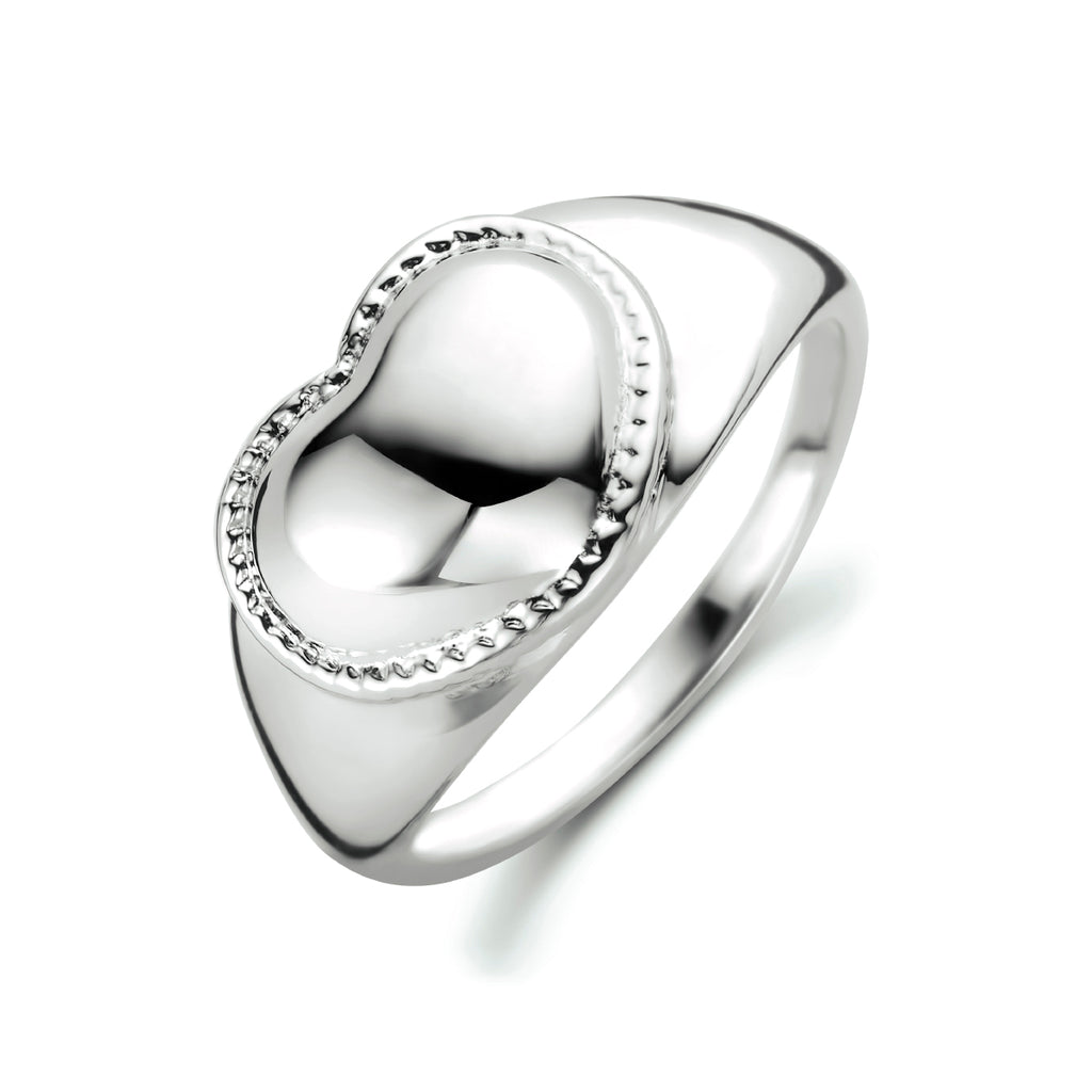 Ring Herz Silber rhodiniert
