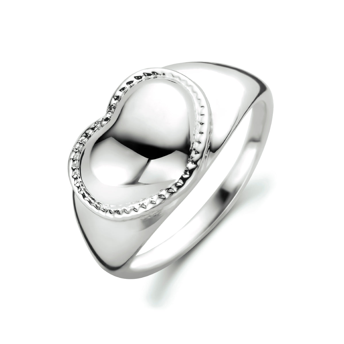 Ring Herz Silber rhodiniert