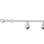 Armband Herz 15 cm silberweiß