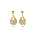 oorhangers zirkonia 19 mm 1 micron zilver verguld (geel)