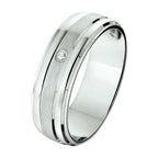 Ring A311 – 6 mm – 0,01 ct H SI Silber rhodiniert