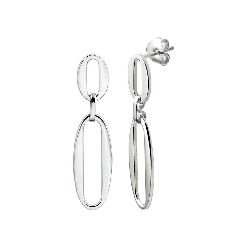 oorhangers paperclip zilver gerhodineerd