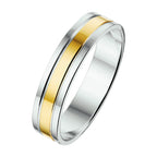 Ring 5 mm - ohne Stein Gold mit Silber