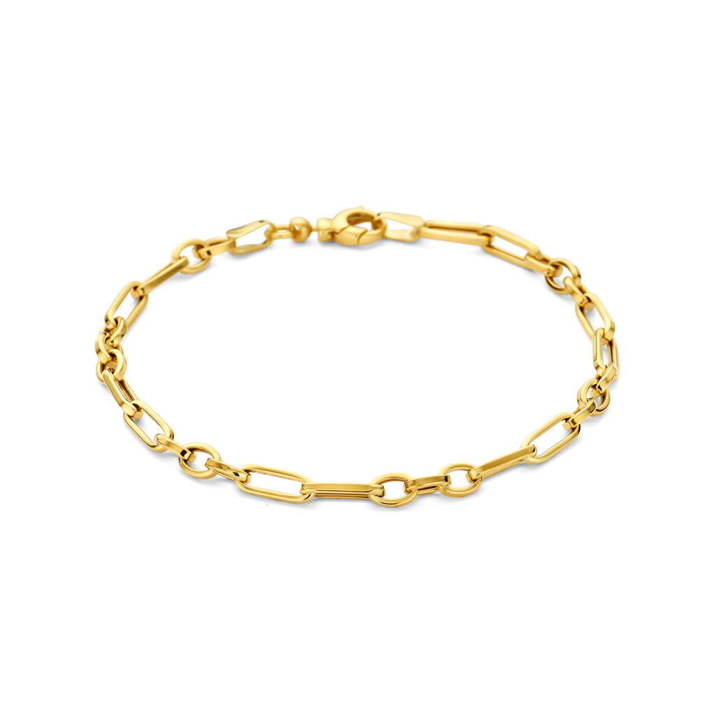9k armband 4 mm 18,5 cm 9K geel