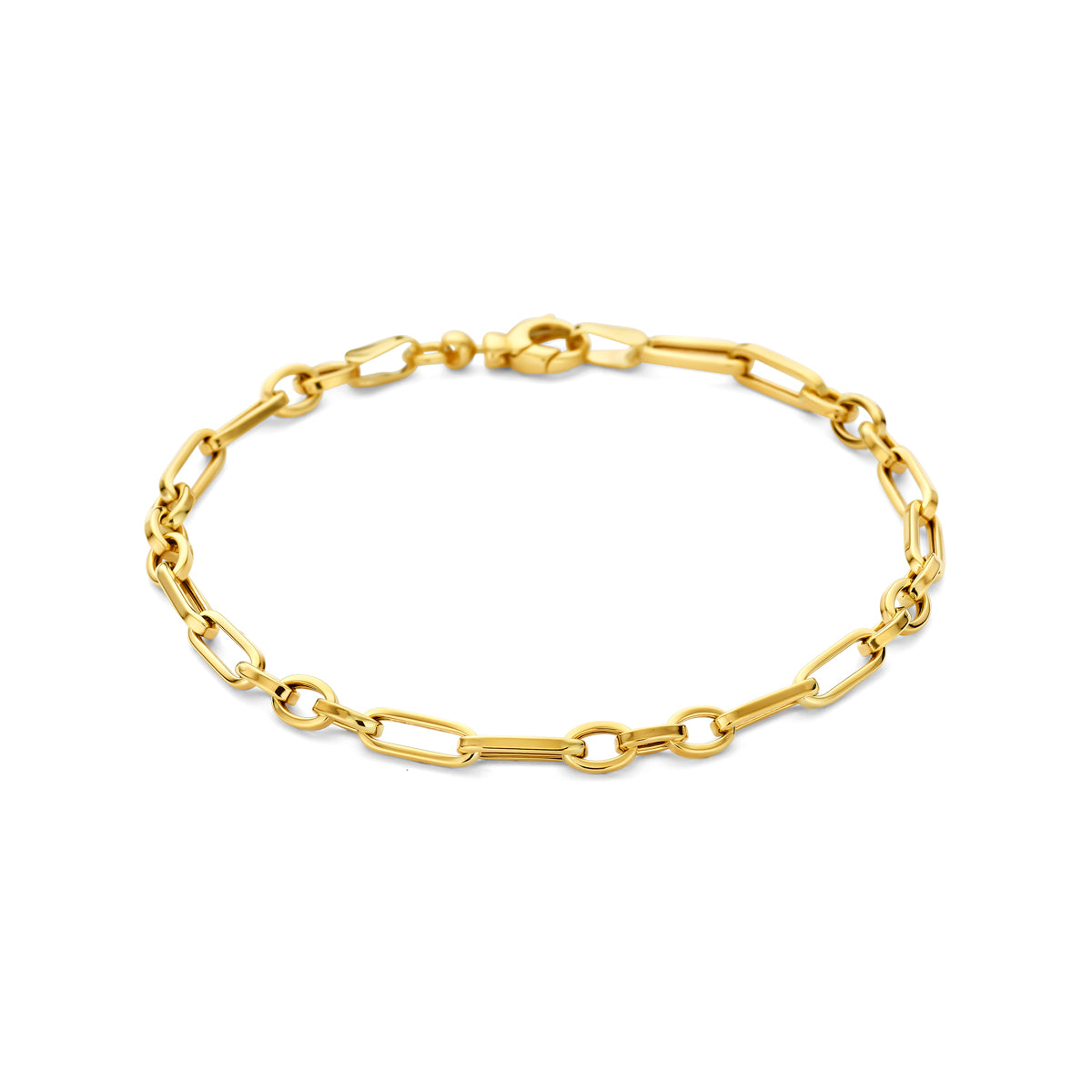 9k armband 4 mm 18,5 cm 9K geel