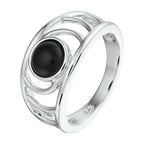 Ring Onyx Silber rhodiniert