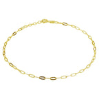 enkelbandje anker 2,4 mm 24 + 2 cm 3 micron zilver verguld (geel)