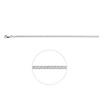 vossestaart 2,0 mm zilver wit