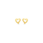 oorknoppen hart 4,5 mm 14K geelgoud