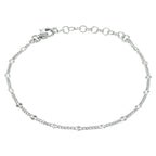 Fußkettchen 2,5 mm 24 + 2 cm Silber rhodiniert