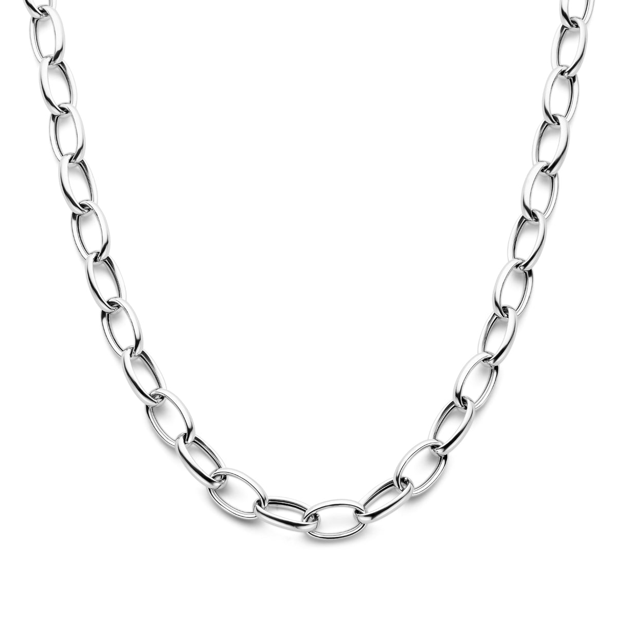Halskette Anker 10 mm 43 cm Silber rhodiniert