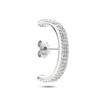 suspender oorbel zirkonia 20 mm zilver gerhodineerd