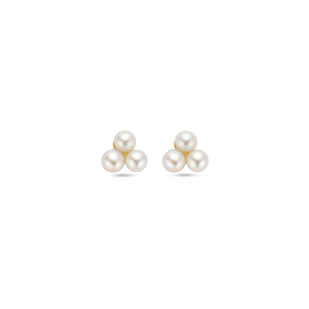 Ohrstecker Perle 5 mm 14K Gelbgold