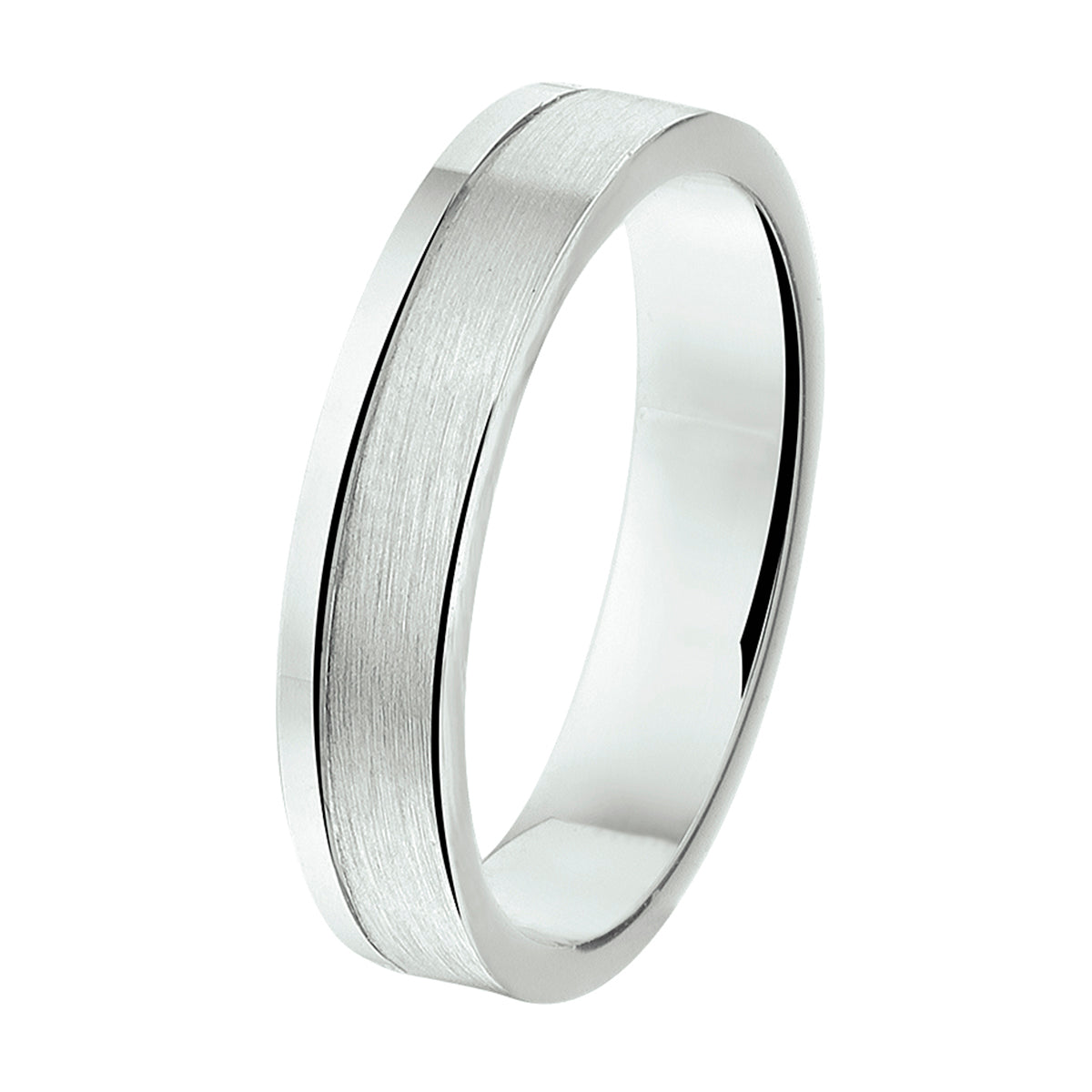 Ring A101 – 4,5 mm – ohne CZ, Silber rhodiniert