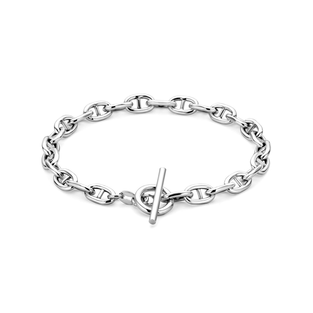Armband 5,9 mm 19 cm Kastenschloss rhodiniert Silber