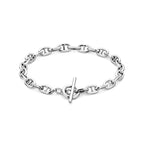 Armband 5,9 mm 19 cm Kastenschloss rhodiniert Silber