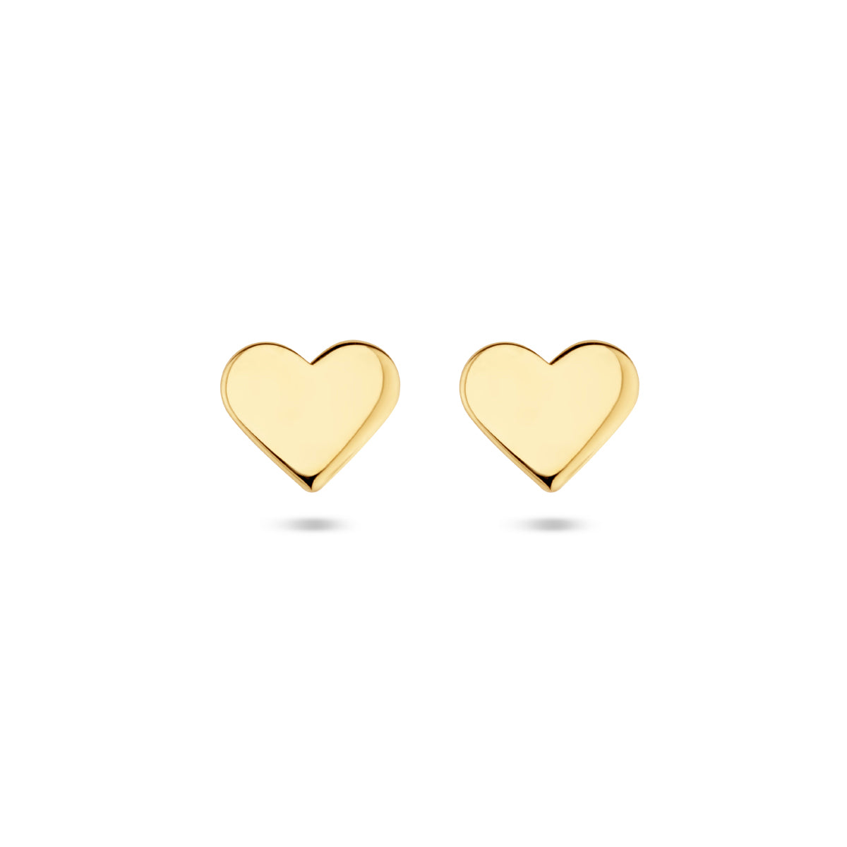 oorknoppen hart 14K geelgoud