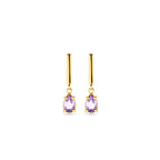Ohrringe Amethyst 19 mm 14K Gelbgold