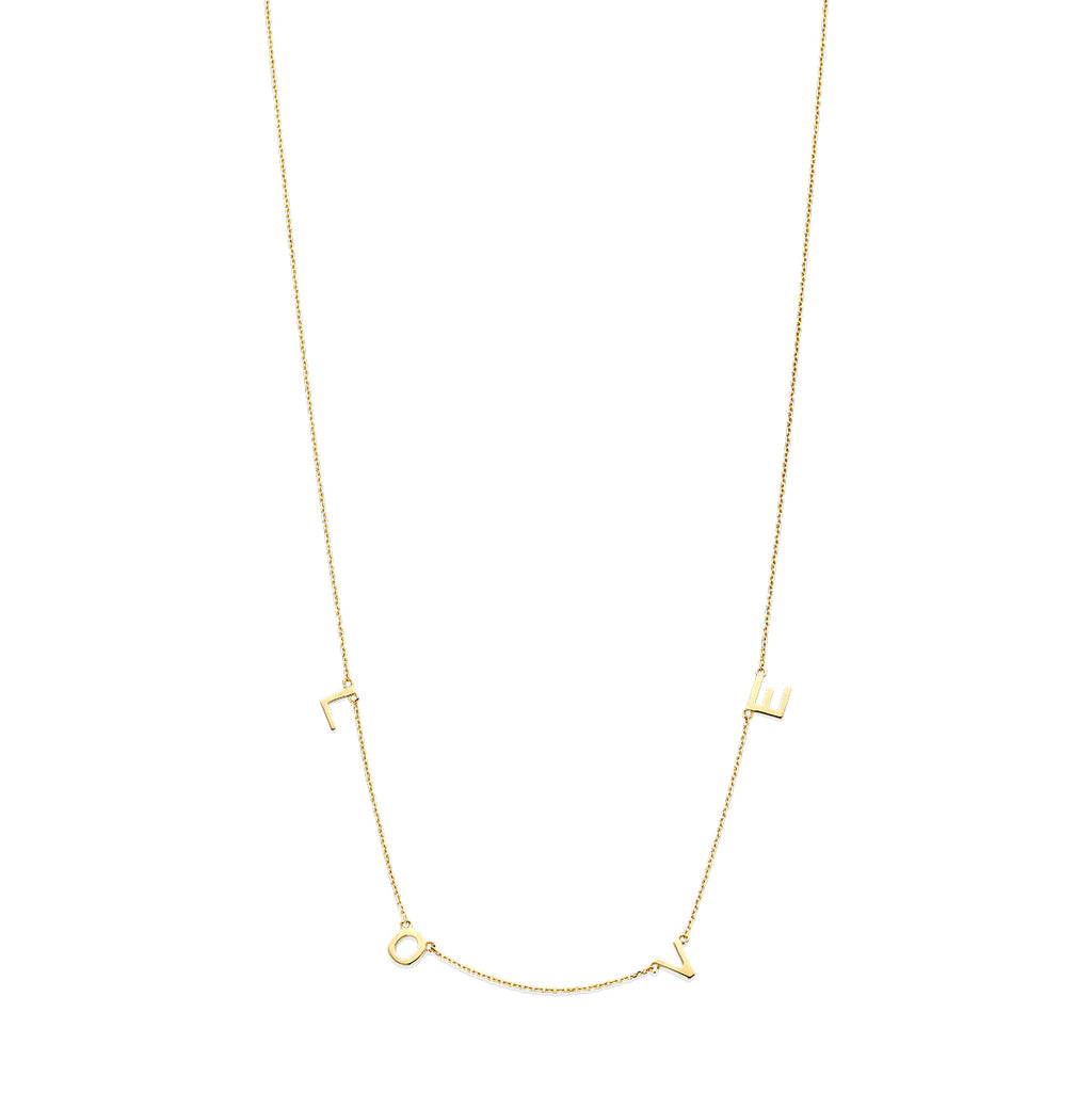 Halskette Love 38 - 40 - 42 cm 14K Gelbgold