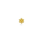flat back piercing bloem 5 mm 1 micron zilver verguld (geel)