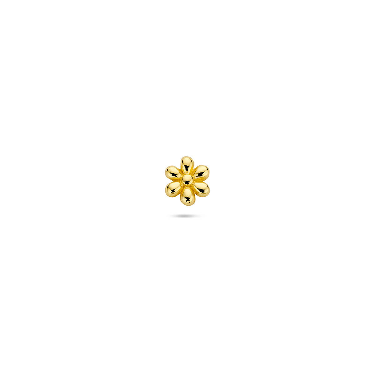 flat back piercing bloem 5 mm 1 micron zilver verguld (geel)