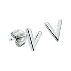 oorknoppen v zilver gerhodineerd