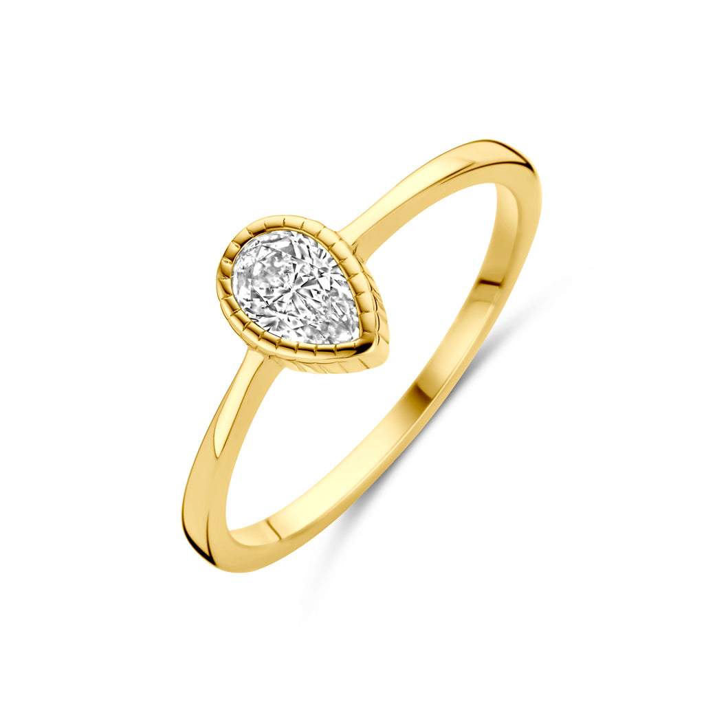 Ring Zirkonia 14K Gelbgold
