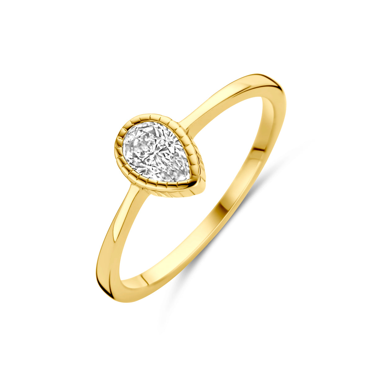 Ring Zirkonia 14K Gelbgold