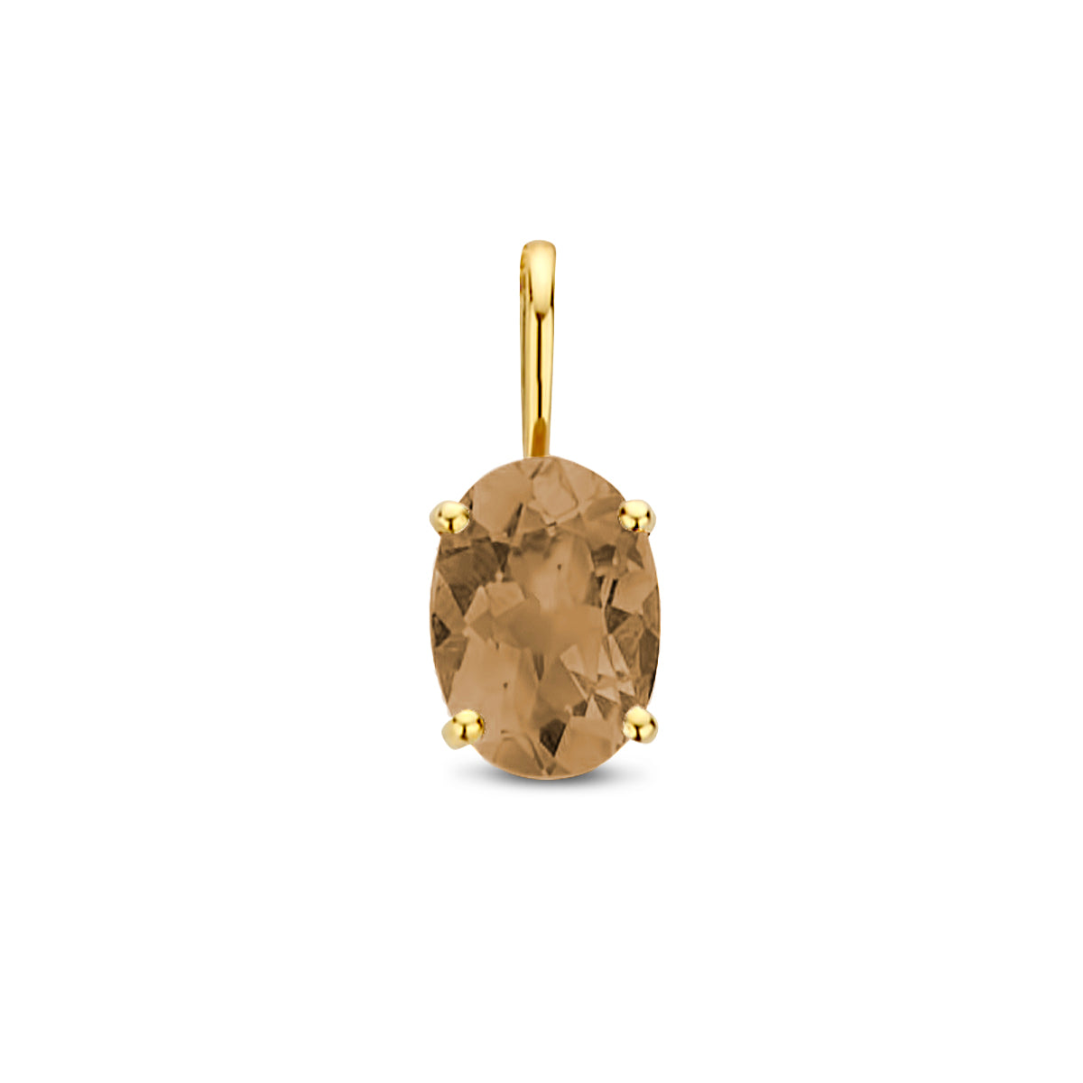 Anhänger Rauchquarz 14K Gelbgold
