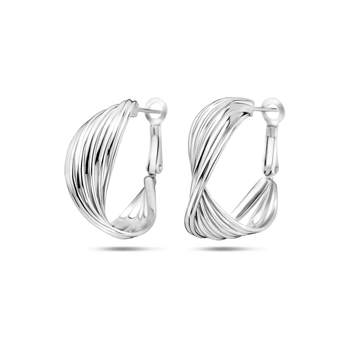 Ohrringe 31 mm rhodiniertes Silber
