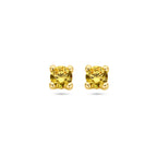 oorknoppen synth. citrien 14K geelgoud