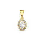 hanger met geboortesteen zirkonia 14K geelgoud
