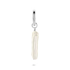 oorring parel per stuk 26 mm zilver gerhodineerd