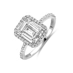 Ring Zirkonia Silber rhodiniert