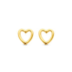 Ohrstecker Herz 6 mm 14K Gelbgold